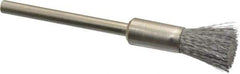 Anderson - 1/4" Brush Diam, Crimped, End Brush - 1/8" Diam Shank, 25,000 Max RPM - USA Tool & Supply