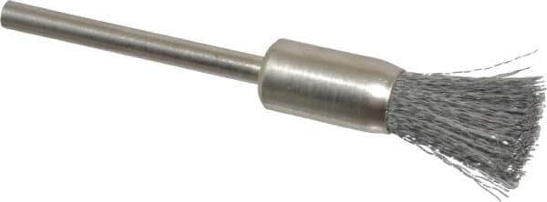 Anderson - 5/16" Brush Diam, Crimped, End Brush - 1/8" Diam Shank, 25,000 Max RPM - USA Tool & Supply