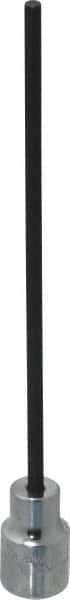 Proto - 3/8" Drive, 4mm Hex Bit Socket - 6-29/32" OAL, 5" Bit Length - USA Tool & Supply