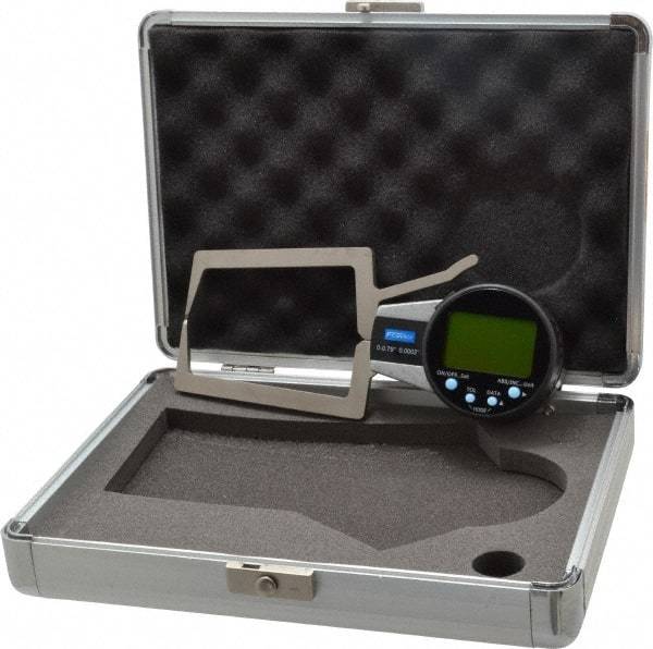 Fowler - 0 to 0.79 Inch, Outside Electronic Caliper Gage - 0.0005 Inch Resolution, 0.0008 Inch Accuracy, 357 Battery - USA Tool & Supply