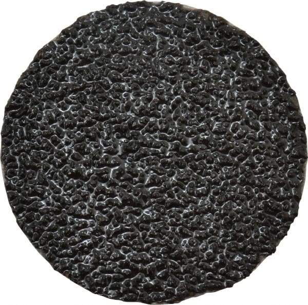 3M - 2" Disc Diam, 36 Grit, Zirconia Alumina Quick Change Disc - Type S Attaching System, Coated, Black, Very Coarse Grade, 25,000 RPM, 501C Series - USA Tool & Supply