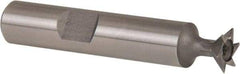 Whitney Tool Co. - 3/8" Diam x 1/8" Width of Cut, 45° Included Angle, High Speed Steel Dovetail Cutter - 3/8" Shank Diam, 1-15/16" Shank Length, 2-1/8" Overall Length, Weldon Flat, Uncoated - USA Tool & Supply