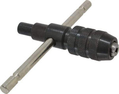 Made in USA - 1/2 to 3/4" Tap Capacity, T Handle Tap Wrench - 4-1/2" Overall Length - USA Tool & Supply