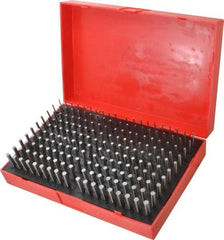 Value Collection - 190 Piece, 0.0615-0.2505 Inch Diameter Plug and Pin Gage Set - Plus 0.0002 Inch Tolerance, Class ZZ - USA Tool & Supply