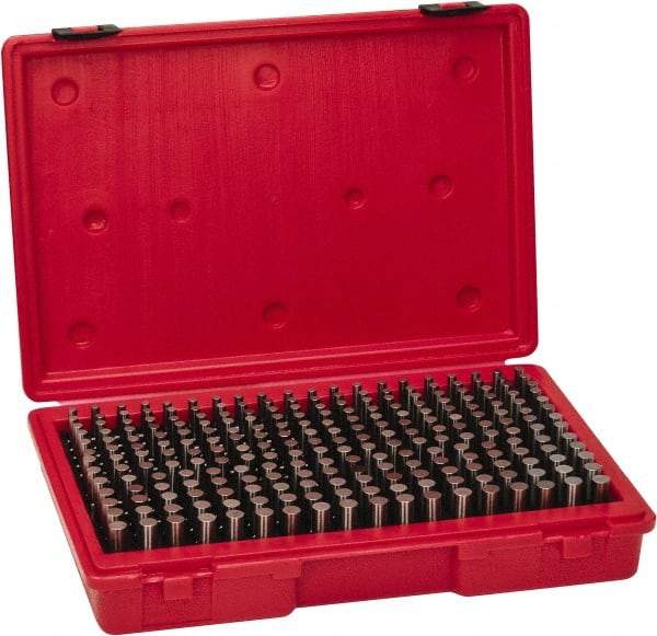 Value Collection - 250 Piece, 0.251-0.5 Inch Diameter Plug and Pin Gage Set - Plus 0.0002 Inch Tolerance, Class ZZ - USA Tool & Supply