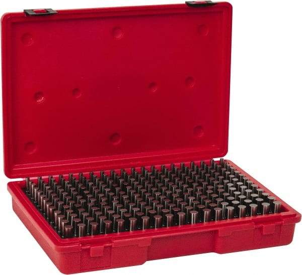 Value Collection - 250 Piece, 0.2515-0.5005 Inch Diameter Plug and Pin Gage Set - Plus 0.0002 Inch Tolerance, Class ZZ - USA Tool & Supply