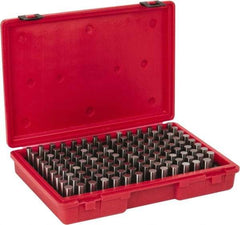 Value Collection - 125 Piece, 0.501-0.625 Inch Diameter Plug and Pin Gage Set - Plus 0.0002 Inch Tolerance, Class ZZ - USA Tool & Supply