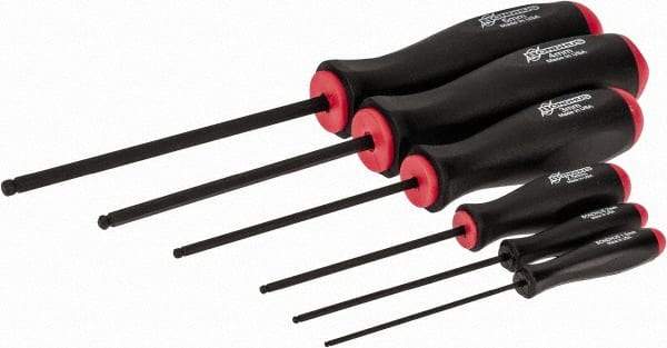 Bondhus - 6 Piece, 1.5 to 5mm Ball End Hex Driver Set - Comes in Vinyl Pouch - USA Tool & Supply