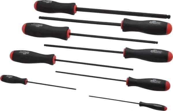 Bondhus - 8 Piece, 2 to 10mm Ball End Hex Driver Set - Comes in Vinyl Pouch - USA Tool & Supply