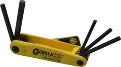 Bondhus - 5 Piece Fold-Up Hex Key Set - Hex Range 3/16 to 3/8" - USA Tool & Supply