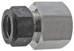 Parker - 5/8" OD, Stainless Steel Female Connector - 1-1/16" Hex, Comp x FNPT Ends - USA Tool & Supply