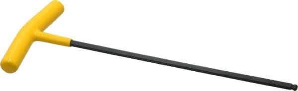 Bondhus - 7/32" Hex, T-Handle Cushion Grip, Ball End Hex Key - 9-39/64" OAL, Protanium High Torque Steel, Inch System of Measurement - USA Tool & Supply