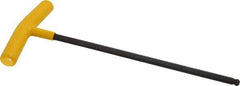 Bondhus - 5/16" Hex, T-Handle Cushion Grip, Ball End Hex Key - 10-1/2" OAL, Protanium High Torque Steel, Inch System of Measurement - USA Tool & Supply