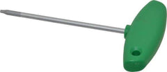 Wiha - T9 Standard Torx Key - Flag-Style, 3.94" Length Under Head, 100mm OAL - USA Tool & Supply