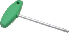Wiha - T45 Standard Torx Key - Flag-Style, 5.91" Length Under Head, 150mm OAL - USA Tool & Supply
