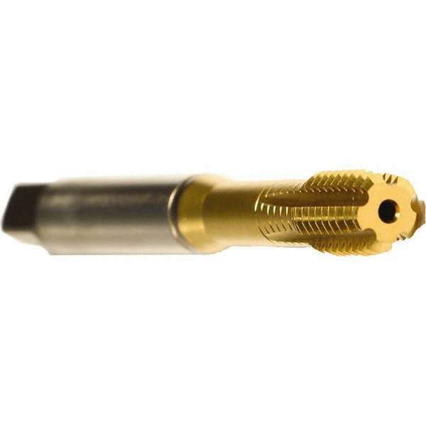 Emuge - 3/8-24 UNF 2BX Modified Bottoming Thread Forming Tap - Cobalt, TiN Finish, 3.937" OAL, 0.394" Thread Length, Right Hand Thread, Series Druck - USA Tool & Supply