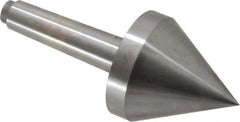 Riten - 2-3/4" Head Diam, Hardened Tool Steel Pipe Nose Point Solid Dead Center - 3MT Morse Taper, 2-3/4" Point Diam, 2.37" Point Length, 3.38" OAL - USA Tool & Supply