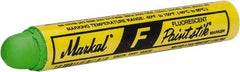 Markal - Fluorescent Green Marker/Paintstick - Oil Base Ink - USA Tool & Supply