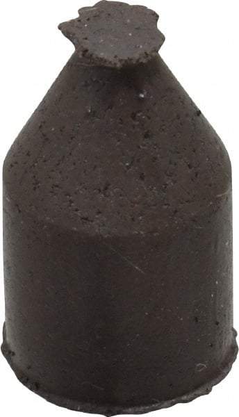 Cratex - 3/8" Max Diam x 5/8" Long, Cone, Rubberized Point - Medium Grade, Silicon Carbide, 1/16" Arbor Hole, Unmounted - USA Tool & Supply