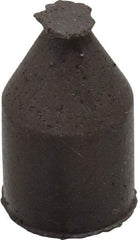 Cratex - 3/8" Max Diam x 5/8" Long, Cone, Rubberized Point - Medium Grade, Silicon Carbide, 1/16" Arbor Hole, Unmounted - USA Tool & Supply