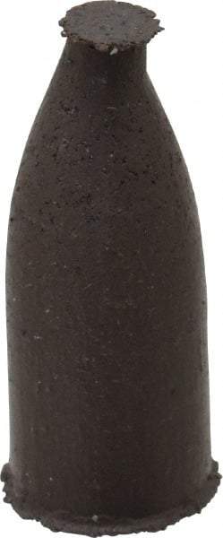 Cratex - 3/8" Max Diam x 1" Long, Cone, Rubberized Point - Medium Grade, Silicon Carbide, 1/8" Arbor Hole, Unmounted - USA Tool & Supply