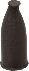 Cratex - 3/8" Max Diam x 1" Long, Cone, Rubberized Point - Medium Grade, Silicon Carbide, 1/8" Arbor Hole, Unmounted - USA Tool & Supply