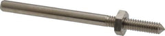 Value Collection - 1/8" Shank No. 6 Abrasive Point Mandrel - 1-3/4" Length, 1/8" Hole Compatibility, for Cones, Points & Rubberized Points - USA Tool & Supply