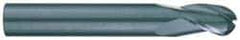 RobbJack - 5/8" Diam, 7/8" LOC, 3 Flute Solid Carbide Ball End Mill - Uncoated, Single End, 3-1/2" OAL, 5/8" Shank Diam, Spiral Flute - USA Tool & Supply