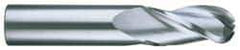 RobbJack - 5/8" Diam, 1-1/4" LOC, 3 Flute Solid Carbide Ball End Mill - Uncoated, Single End, 3-1/2" OAL, 5/8" Shank Diam, Spiral Flute - USA Tool & Supply