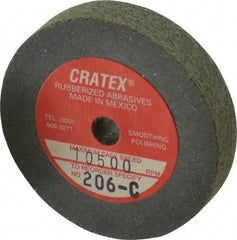 Cratex - 2" Diam x 1/4" Hole x 3/8" Thick, Surface Grinding Wheel - Silicon Carbide, Coarse Grade, 10,500 Max RPM, Rubber Bond, No Recess - USA Tool & Supply