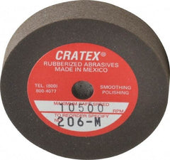 Cratex - 2" Diam x 1/4" Hole x 3/8" Thick, Surface Grinding Wheel - Silicon Carbide, Medium Grade, 10,500 Max RPM, Rubber Bond, No Recess - USA Tool & Supply