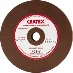Cratex - 4" Diam x 1/2" Hole x 1/2" Thick, Surface Grinding Wheel - Silicon Carbide, Fine Grade, 5,250 Max RPM, Rubber Bond, No Recess - USA Tool & Supply