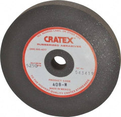 Cratex - 4" Diam x 1/2" Hole x 1/2" Thick, Surface Grinding Wheel - Silicon Carbide, Medium Grade, 5,250 Max RPM, Rubber Bond, No Recess - USA Tool & Supply