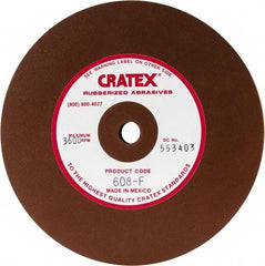 Cratex - 6" Diam x 1/2" Hole x 1/2" Thick, Surface Grinding Wheel - Silicon Carbide, Fine Grade, 3,600 Max RPM, Rubber Bond, No Recess - USA Tool & Supply