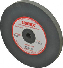 Cratex - 6" Diam x 1/2" Hole x 1/2" Thick, Surface Grinding Wheel - Silicon Carbide, Extra Fine Grade, 3,600 Max RPM, Rubber Bond, No Recess - USA Tool & Supply