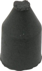 Cratex - 3/8" Max Diam x 5/8" Long, Cone, Rubberized Point - Coarse Grade, Silicon Carbide, 1/16" Arbor Hole, Unmounted - USA Tool & Supply