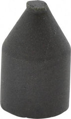 Cratex - 3/8" Max Diam x 5/8" Long, Cone, Rubberized Point - Very Fine Grade, Silicon Carbide, 1/16" Arbor Hole, Unmounted - USA Tool & Supply