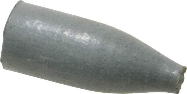 Cratex - 3/8" Max Diam x 1" Long, Cone, Rubberized Point - Coarse Grade, Silicon Carbide, 1/8" Arbor Hole, Unmounted - USA Tool & Supply