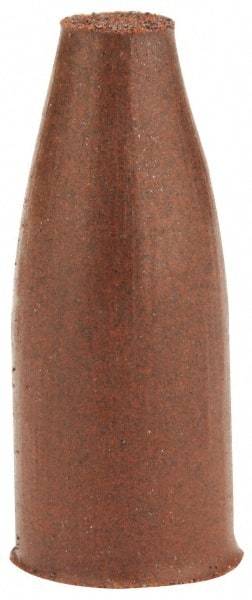 Cratex - 3/8" Max Diam x 1" Long, Cone, Rubberized Point - Fine Grade, Silicon Carbide, 1/8" Arbor Hole, Unmounted - USA Tool & Supply