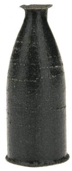 Cratex - 3/8" Max Diam x 1" Long, Cone, Rubberized Point - Very Fine Grade, Silicon Carbide, 1/8" Arbor Hole, Unmounted - USA Tool & Supply