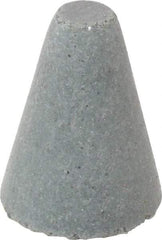 Cratex - 5/8" Max Diam x 7/8" Long, Taper, Rubberized Point - Coarse Grade, Silicon Carbide, 1/8" Arbor Hole, Unmounted - USA Tool & Supply