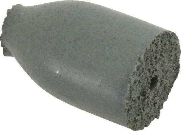 Cratex - 1/2" Max Diam x 7/8" Long, Cone, Rubberized Point - Coarse Grade, Silicon Carbide, 1/8" Arbor Hole, Unmounted - USA Tool & Supply