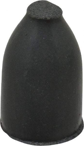 Cratex - 1/2" Max Diam x 7/8" Long, Cone, Rubberized Point - Very Fine Grade, Silicon Carbide, 1/8" Arbor Hole, Unmounted - USA Tool & Supply