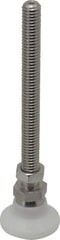 Vlier - 3/8-16 Bolt Thread, Studded Pivotal Stud Mount Leveling Pad & Mount - 2,800 Max Lb Capacity, 1-1/4" Base Diam - USA Tool & Supply