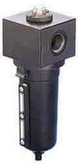 Parker - 3/4" Port Coalescing Filter - Aluminum Bowl, Manual Drain, 250 Max psi, 3.62" Long x 11.9" High - USA Tool & Supply