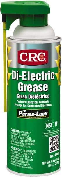 CRC - 16 oz Aerosol Silicone General Purpose Grease - Opaque White, Food Grade, 400°F Max Temp, NLGIG 2, - USA Tool & Supply