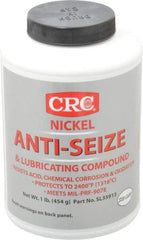 CRC - 16 oz Bottle High Temperature Anti-Seize Lubricant - Nickel, -95 to 2,400°F, Gray, Water Resistant - USA Tool & Supply