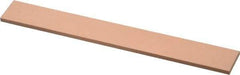 Made in USA - 320 Grit Aluminum Oxide Rectangular Polishing Stone - Extra Fine Grade, 3/4" Wide x 6" Long x 1/8" Thick - USA Tool & Supply