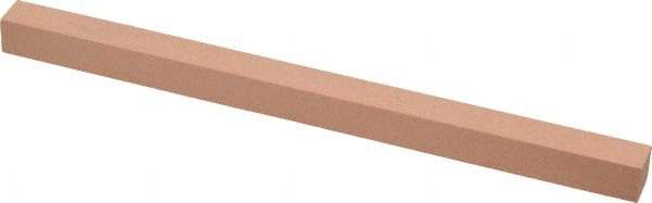 Made in USA - 320 Grit Aluminum Oxide Square Polishing Stone - Extra Fine Grade, 3/8" Wide x 6" Long x 3/8" Thick - USA Tool & Supply