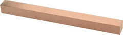Made in USA - 400 Grit Aluminum Oxide Square Polishing Stone - Super Fine Grade, 1/2" Wide x 6" Long x 1/2" Thick - USA Tool & Supply
